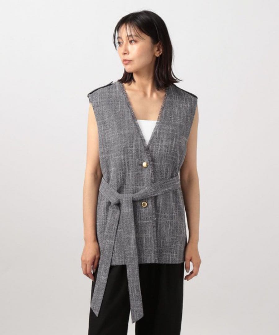 未使用＊BARNYARDSTORM ツイードベルト付きベスト 綺麗め