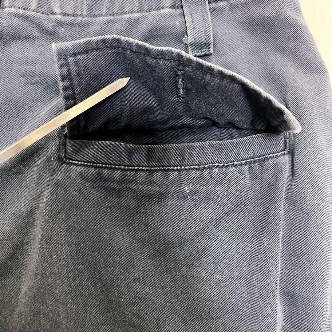 old stussy 90s USA ネイビー　ワークパンツ チノパン コットン