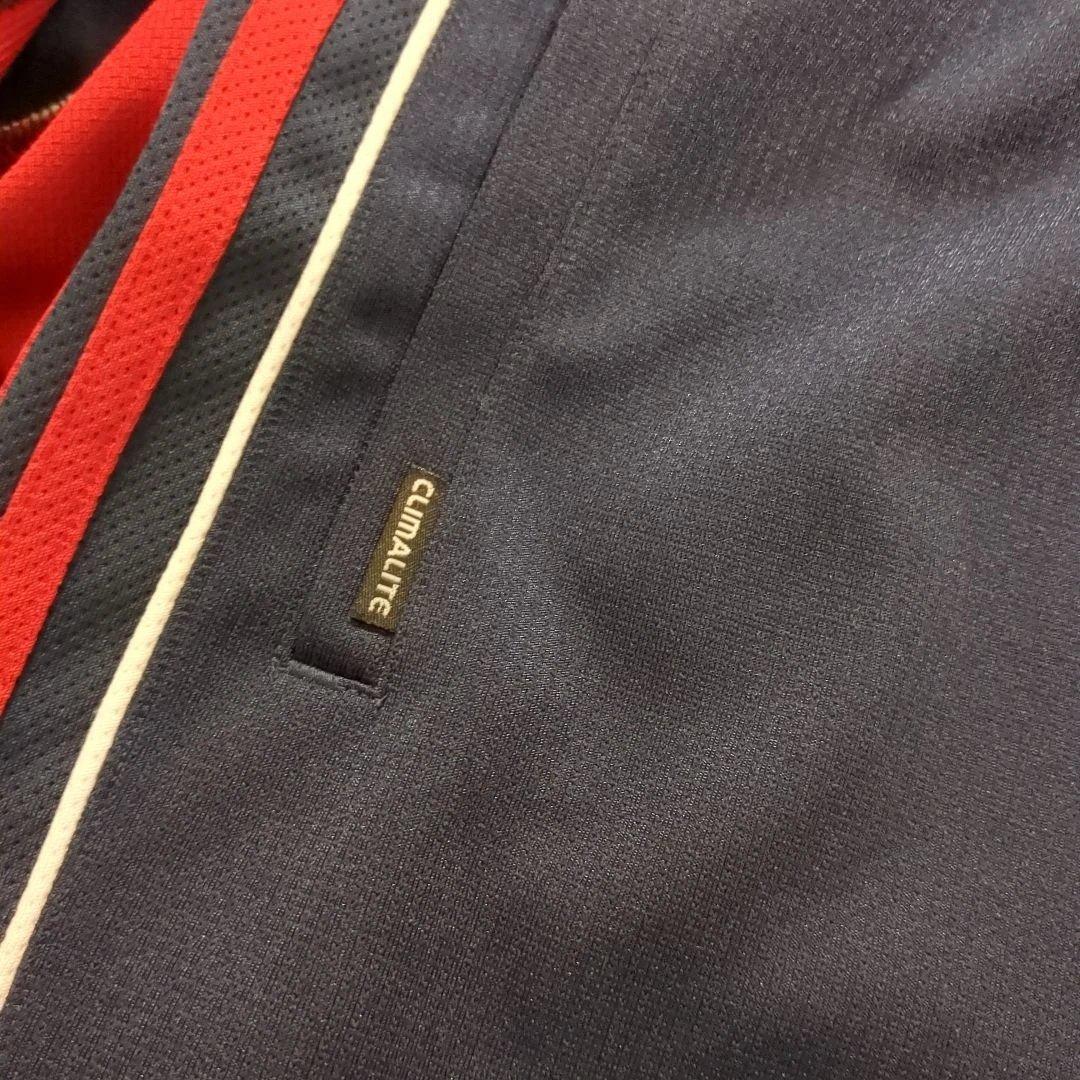 adidas ネイビー/レッド ジャージ/ハーフパンツセット XL 未使用近い！