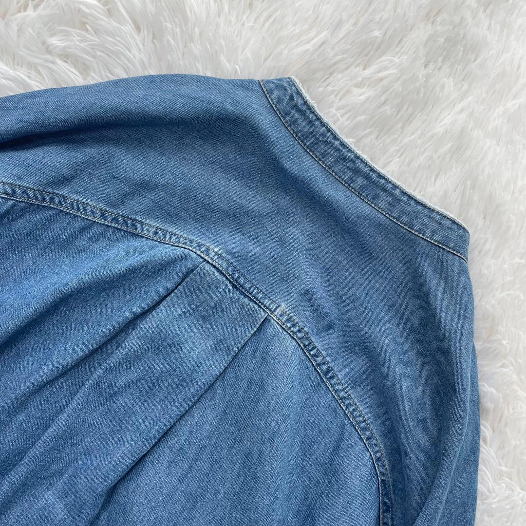 美品 アーバンリサーチドアーズ バンドカラー デニムシャツ DOORS