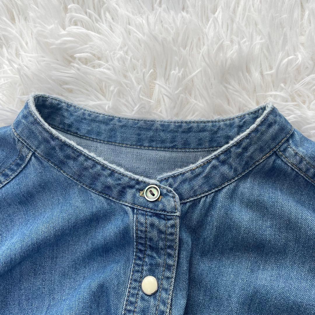 美品 アーバンリサーチドアーズ バンドカラー デニムシャツ DOORS