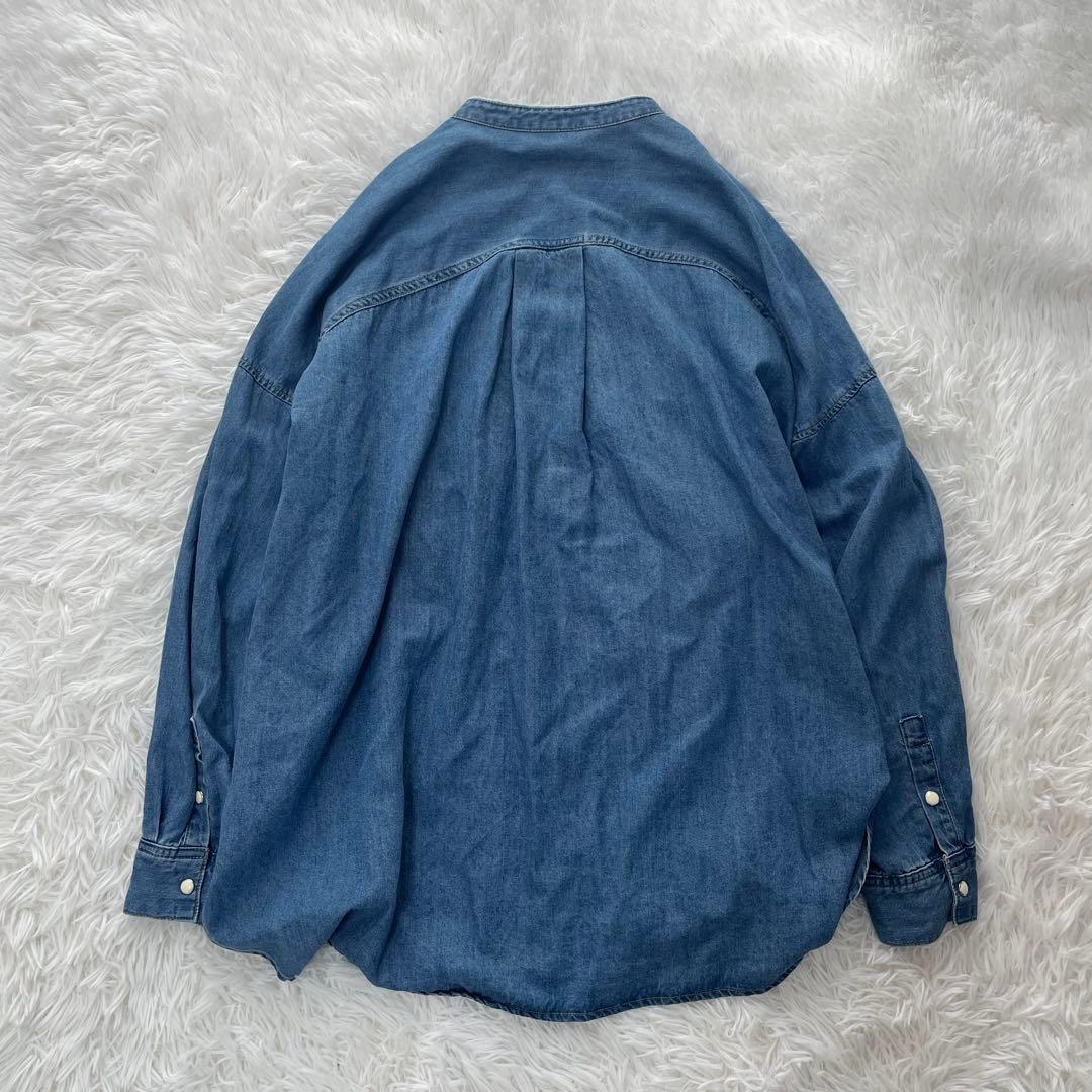 美品 アーバンリサーチドアーズ バンドカラー デニムシャツ DOORS