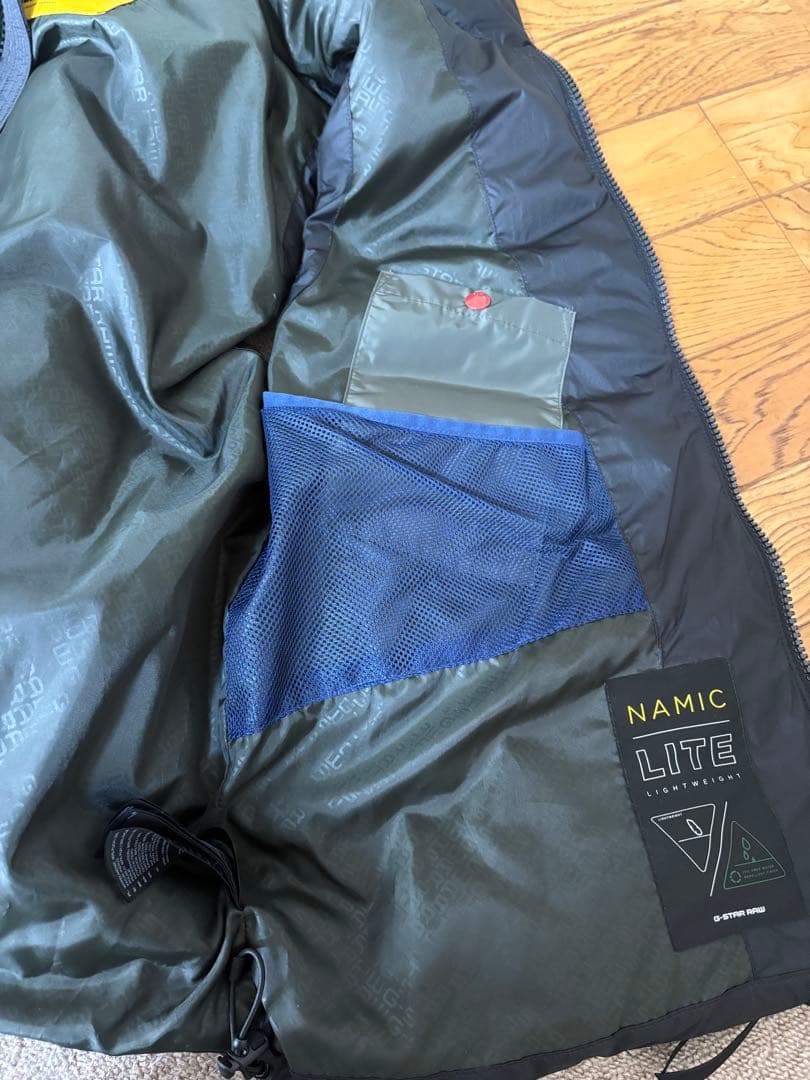 美品　G-STAR RAW ブラックダウンベスト　XL