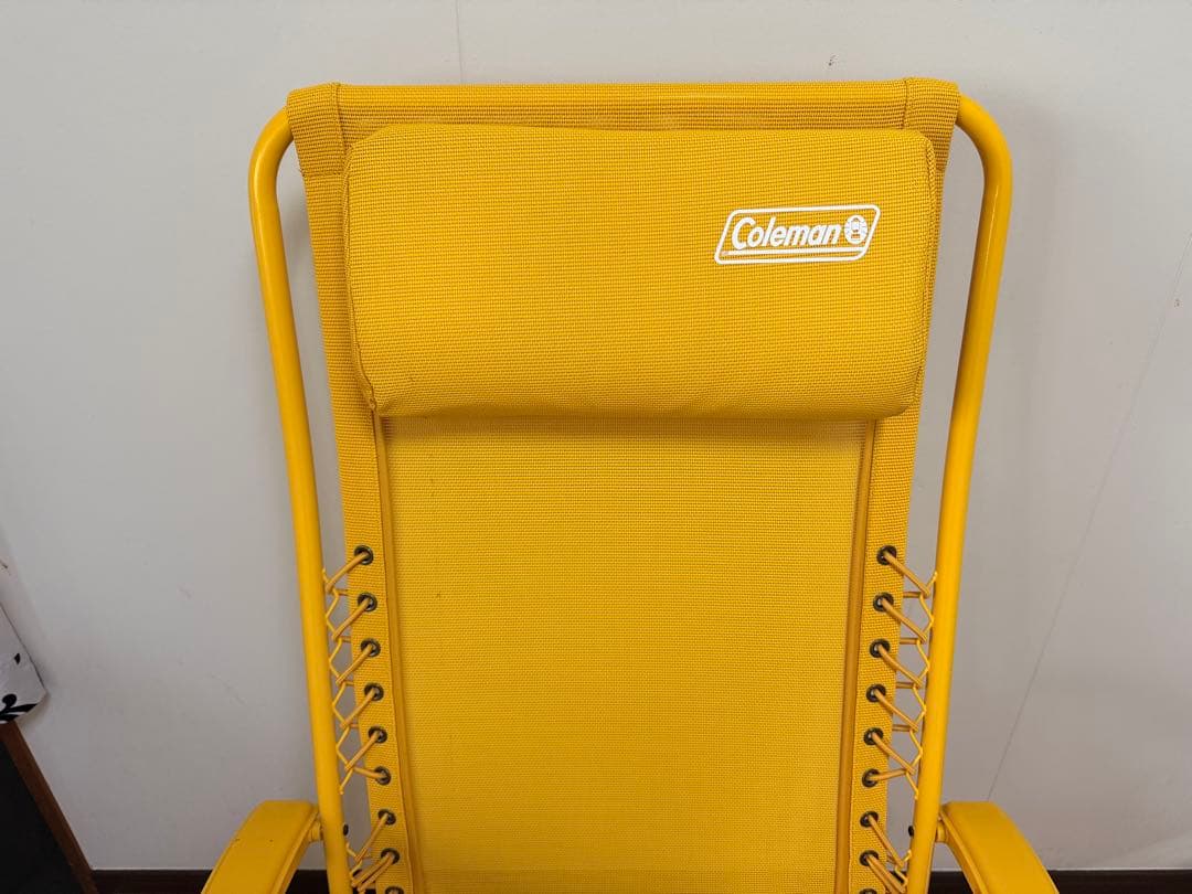 Coleman イエロー リクライニングチェア