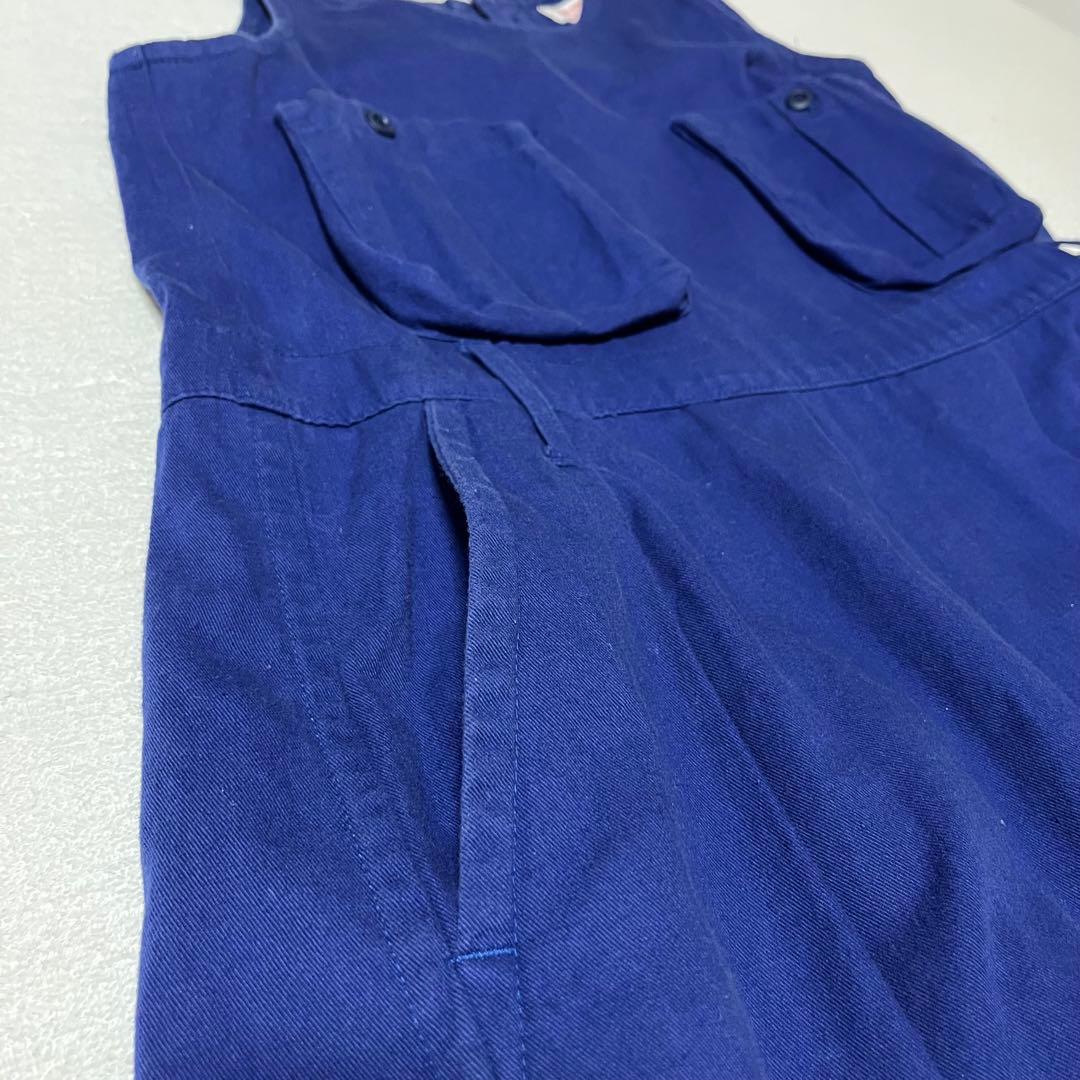 45rpm ヴィンテージ ワーク ジャンパースカート ノースリー ワンピース 青