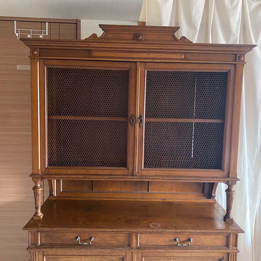 北欧　アンティーク　フランス製　キャビネット　カップボード　食器棚　飾り棚