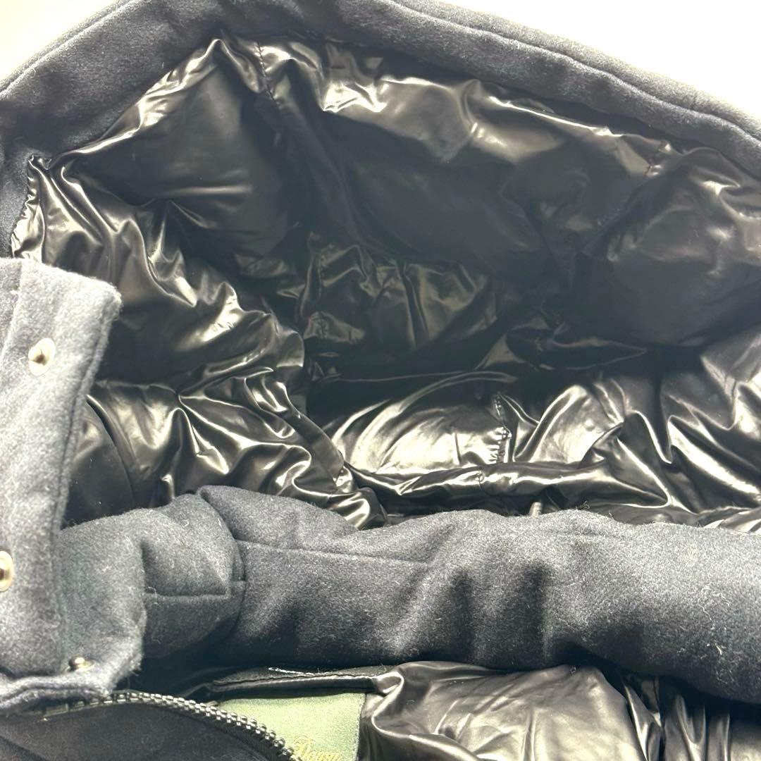 美品 西川ダウン　ナノユニバース コラボ 2wayフード付ダウンベスト ブラック