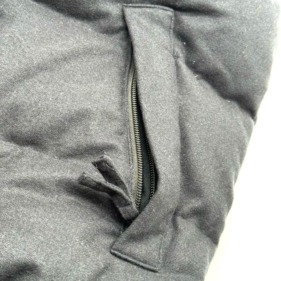 美品 西川ダウン　ナノユニバース コラボ 2wayフード付ダウンベスト ブラック