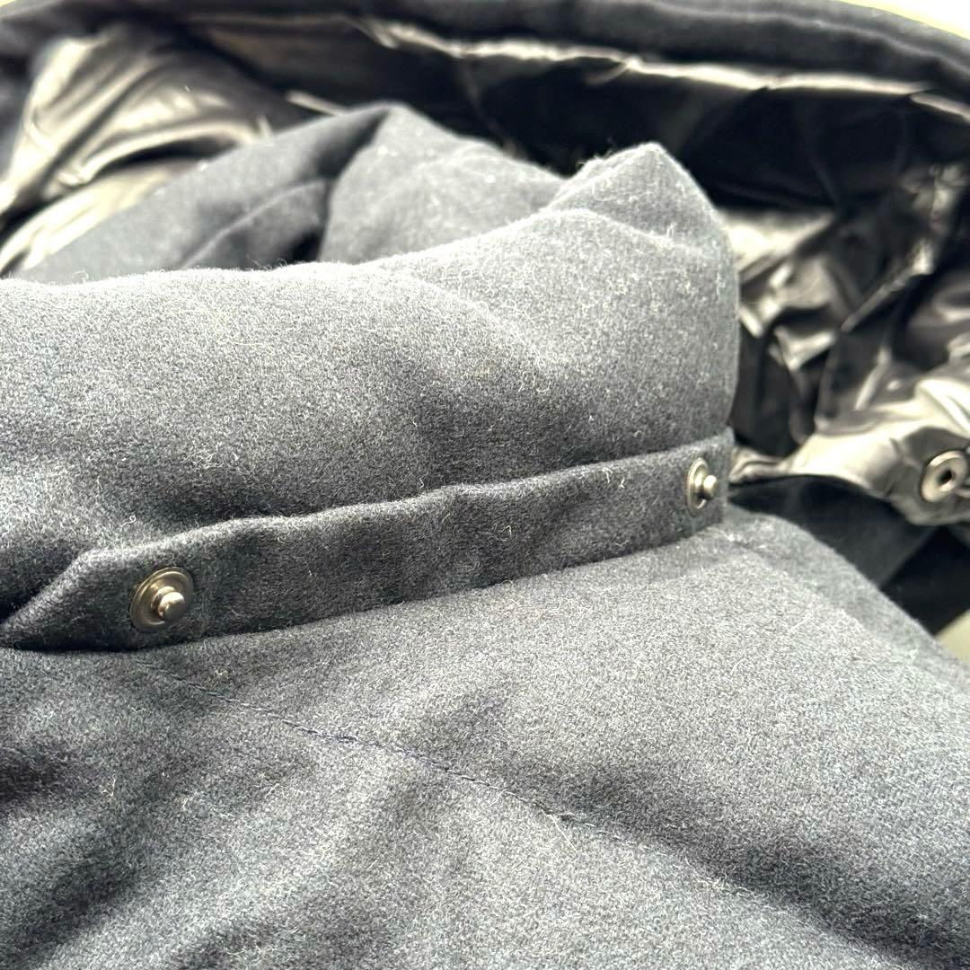 美品 西川ダウン　ナノユニバース コラボ 2wayフード付ダウンベスト ブラック