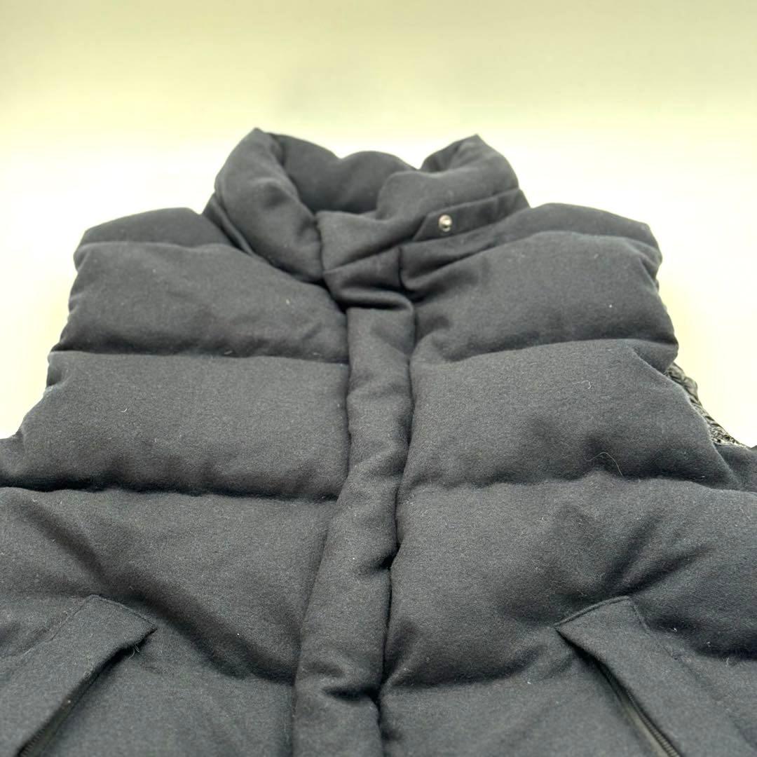 美品 西川ダウン　ナノユニバース コラボ 2wayフード付ダウンベスト ブラック