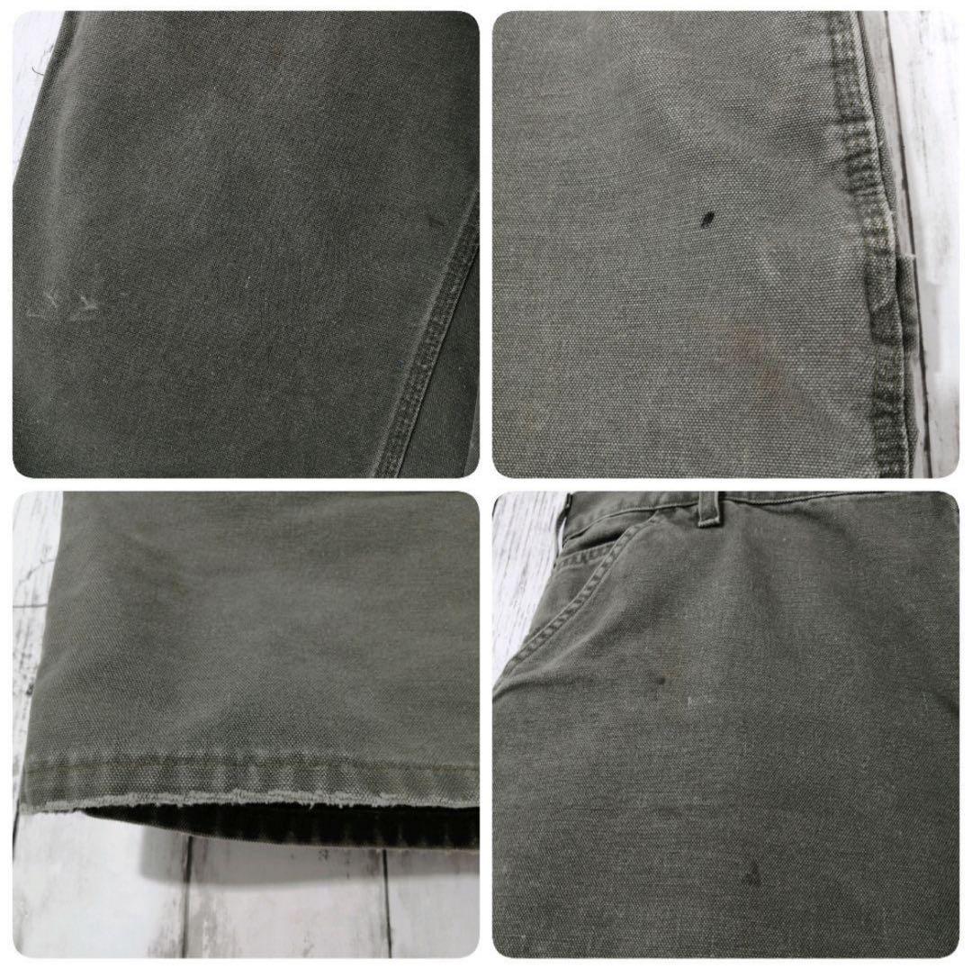 最終値下げ90s Carhartt革ロゴ ダック地バギー ワイドペインターパンツ