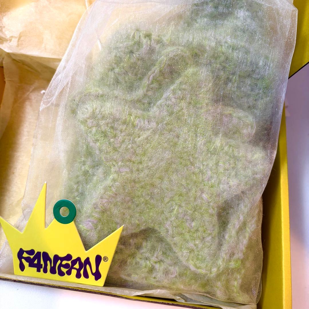 F4NFAN グリーン ビーニー ニット帽 キャップ 猫耳 TXT y2k