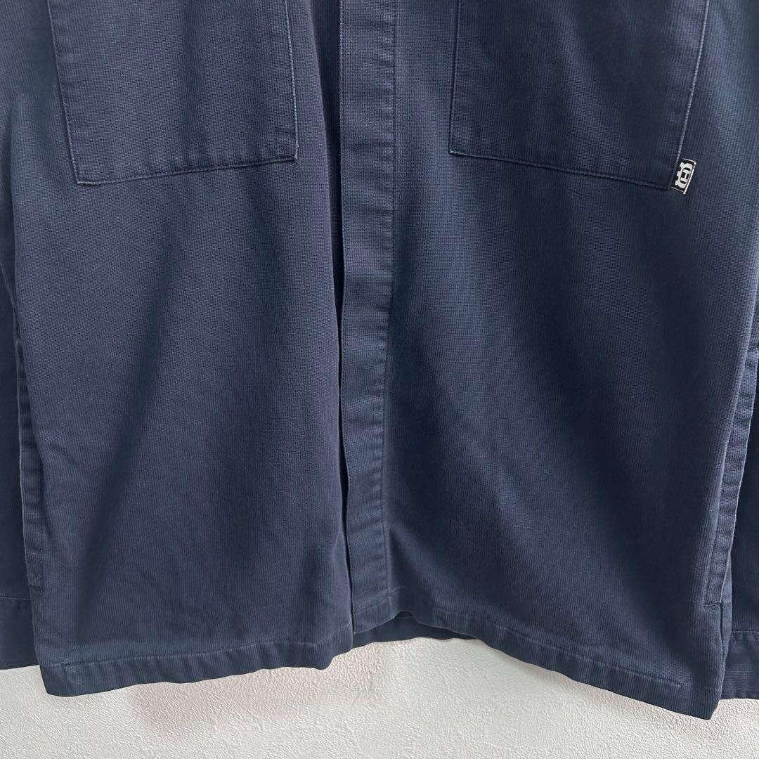 【Husqvarna】ジャケット　刺繍ロゴ　作業着　バイカー　ネイビー　ワッペン