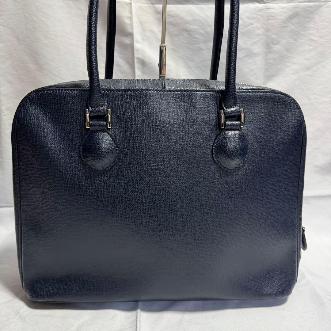 A4 土屋鞄　トートバッグ　ヒノン　ビジネスバッグ　レザー　ネイビー