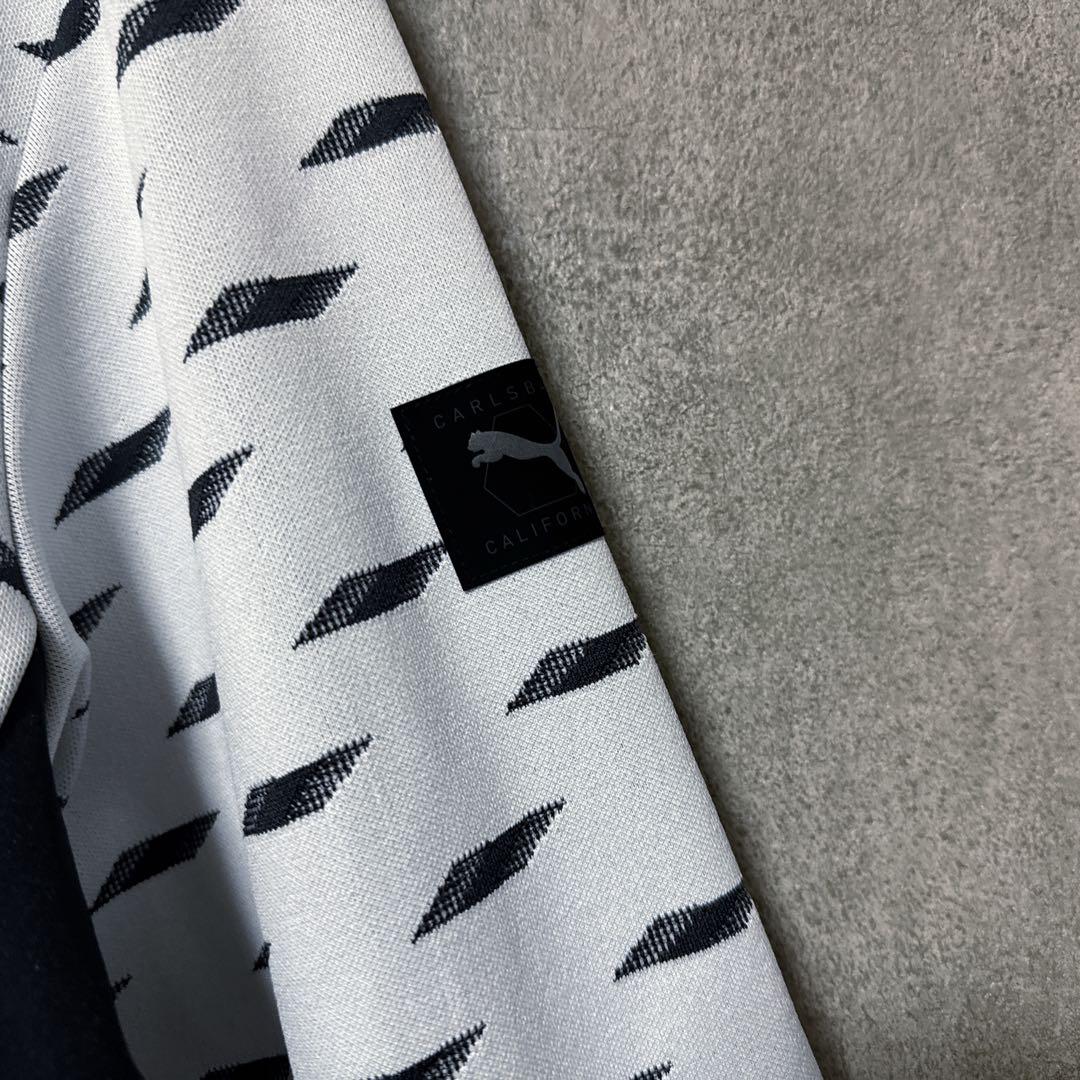 PUMA GOLF プーマゴルフ 長袖 総柄 ポロシャツ グレー M メンズ