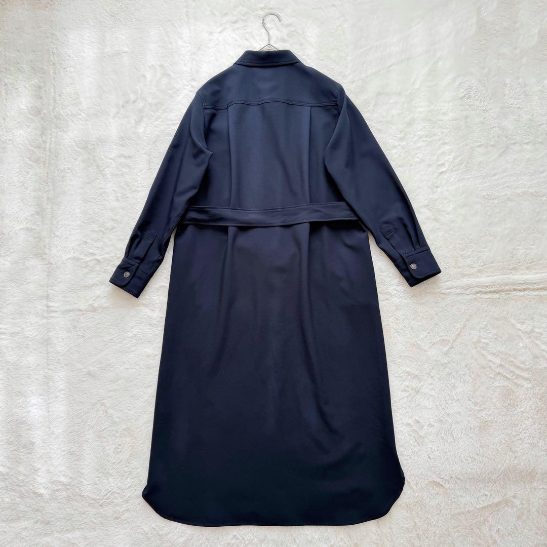 未使用級✨SOEJU ソフトオックスシャツワンピース　Sサイズ ネイビー 現行品