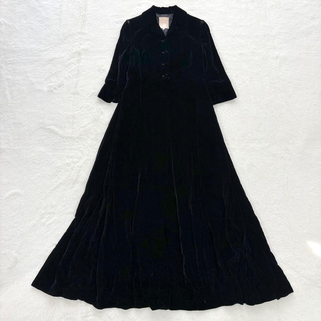 シビラ ロングワンピース【L】フレア Aライン マキシ丈 ベロア きれいめ 美品