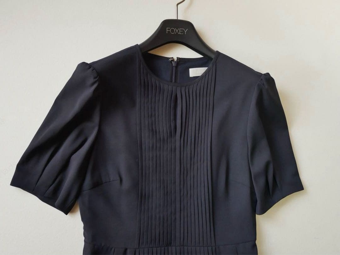 CELFORD セルフォード プリーツ ロングワンピース 36 ネイビー