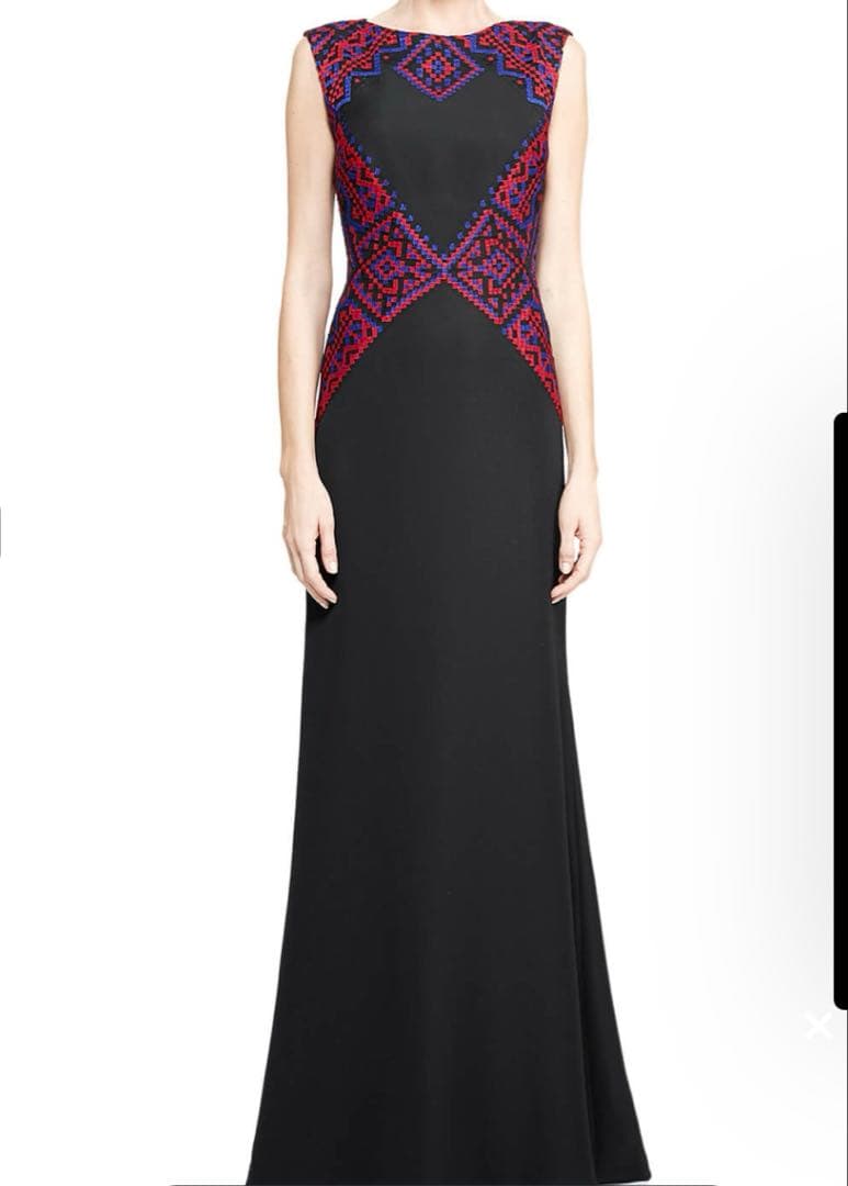 タダシショージ ドレスワンピース マキシ丈 ロングドレス 幾何学模様 新品未使用