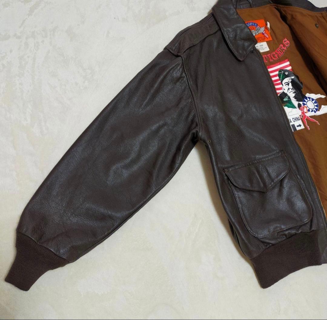 美品　90S　USA製　COOPER　A-2　フライトジャケット　42R