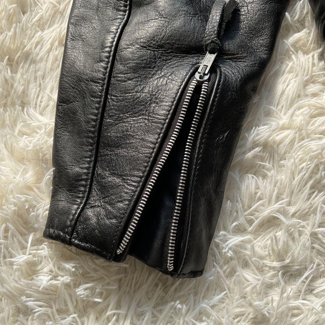 米国製✨schott 618 レザージャケット　ダブルライダース 46 ブラック