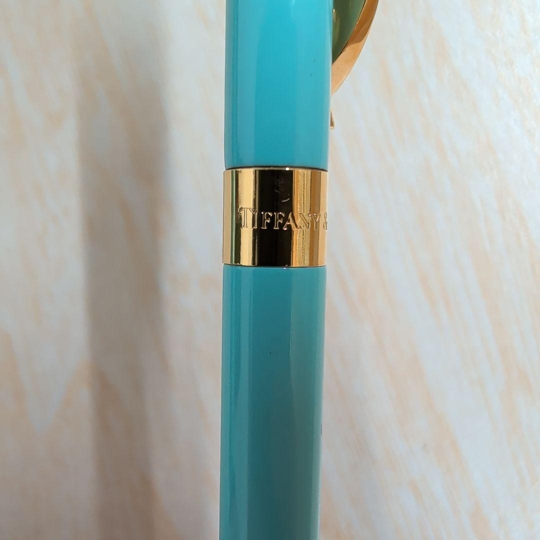 Tiffany&Co. ティファニーブルーゴールドリボン ボールペン インクなし