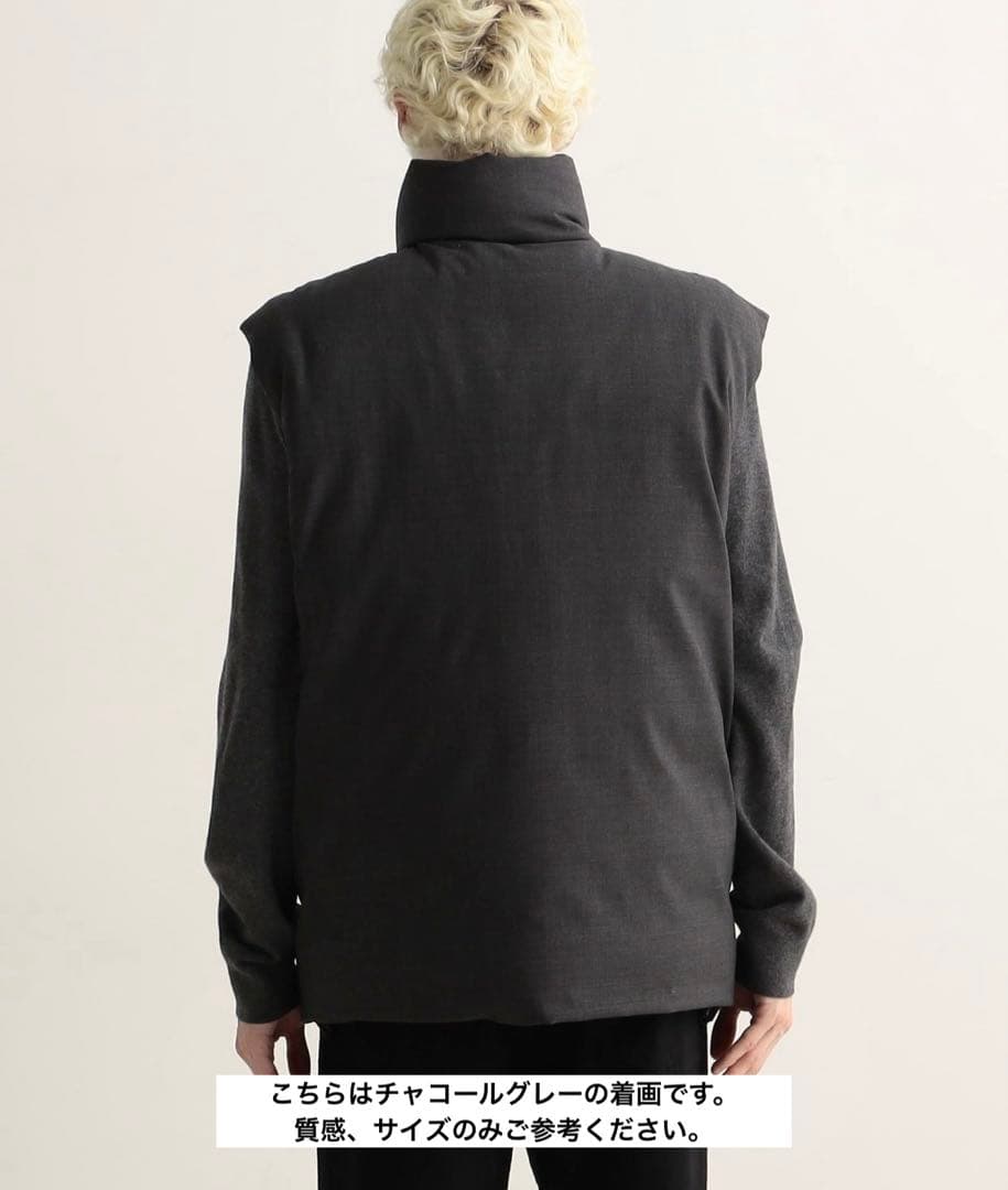 【EDITION】ダウンベストウールトロピカル ジップベスト ブラックSサイズ