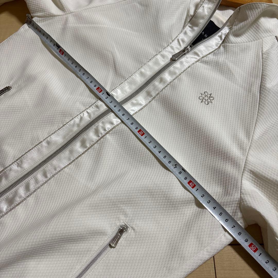 【美品】セントアンドリュース ジャケット 白 ダイヤ柄織生地 裏地付 M