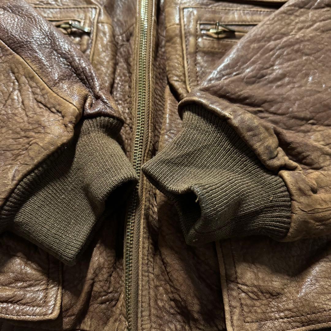 【90s vintage】フライトジャケット　XL G1 レザージャケット　本革