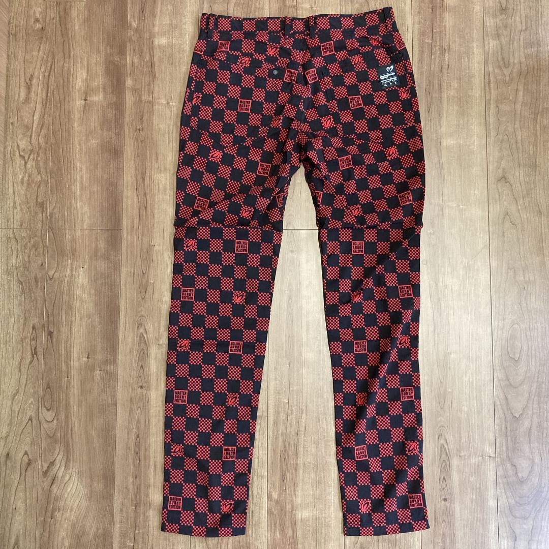 新品　PEARLYGATES　マスターバニー　チェック柄　ゴルフストレッチパンツ