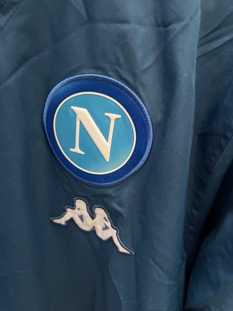 【美品】SSCナポリ ウインドブレーカー XL スポンサーロゴ付 Kappa