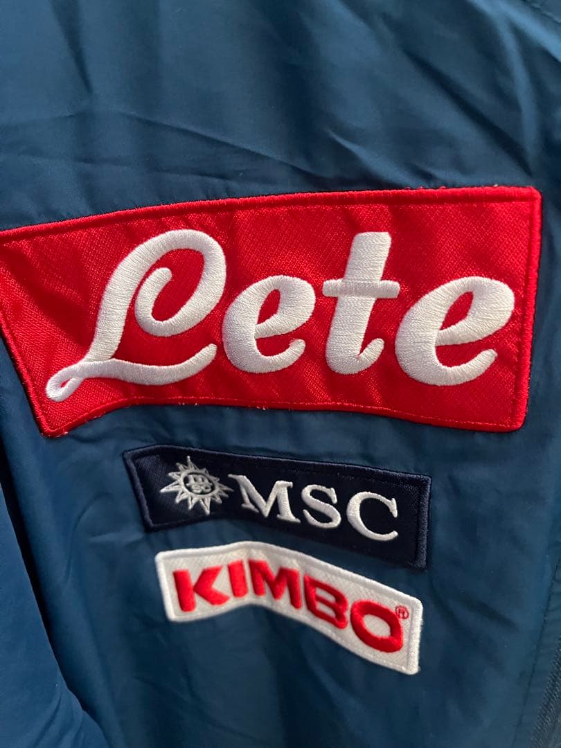 【美品】SSCナポリ ウインドブレーカー XL スポンサーロゴ付 Kappa