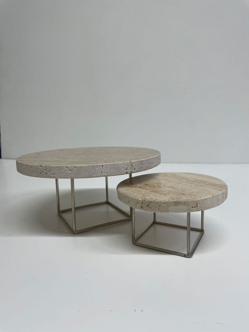 ザラホーム　大理石　キャンドルトレイ ディスプレイトレイ　大、小　2個