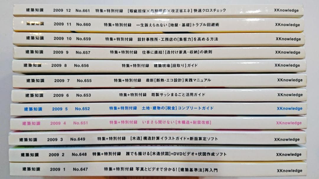 『建築知識』バックナンバー 2009年 12冊セット（付録あり）