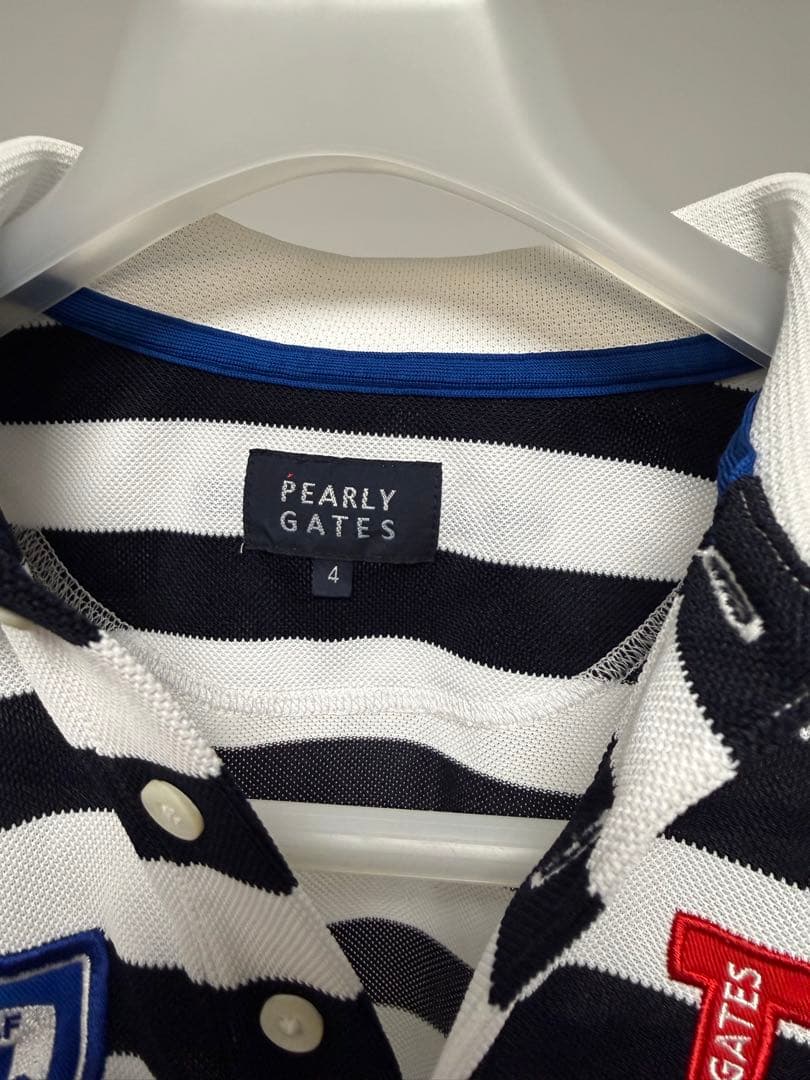 PEARLY GATES ストライプポロシャツ サイズ4