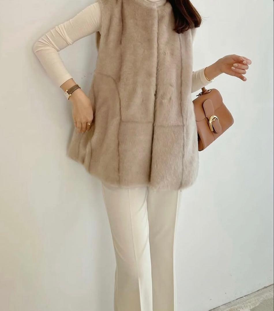 ENUE フェイクファーベスト