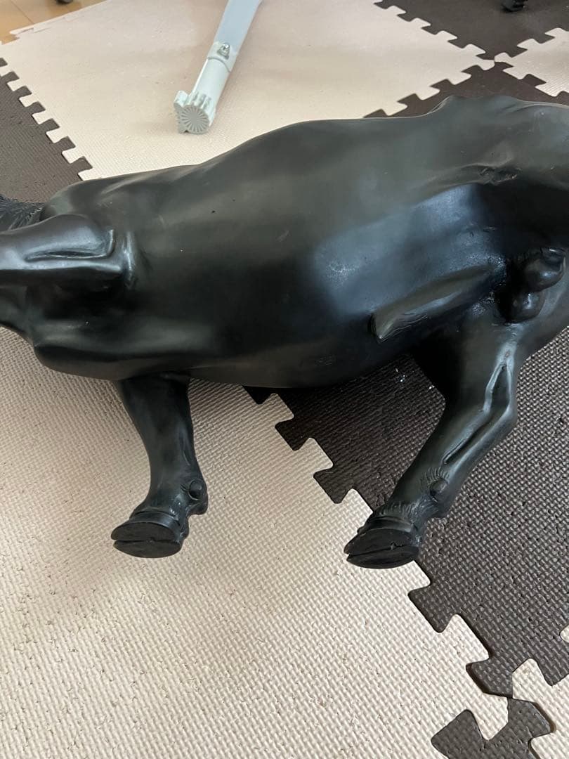 大型約70cm 純一郎作 牛 ブロンズ像 置物 高岡銅器 縁起物