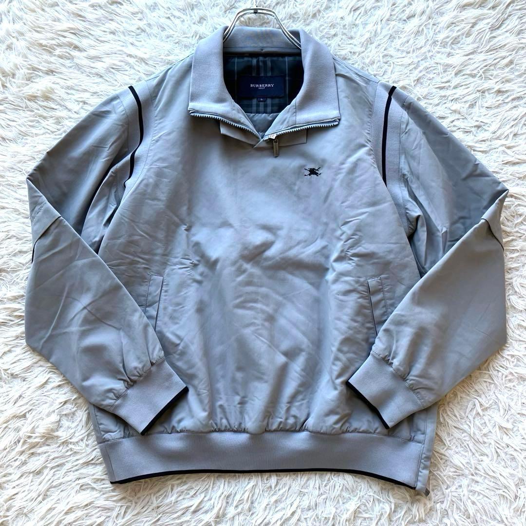 【美品4way】バーバリーゴルフ　ツインスニード　L 中綿　ノバチェック　ホース