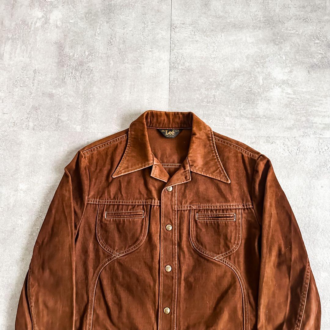 70s Lee リー USA製 ブラウン モールスキン トラッカー ジャケット