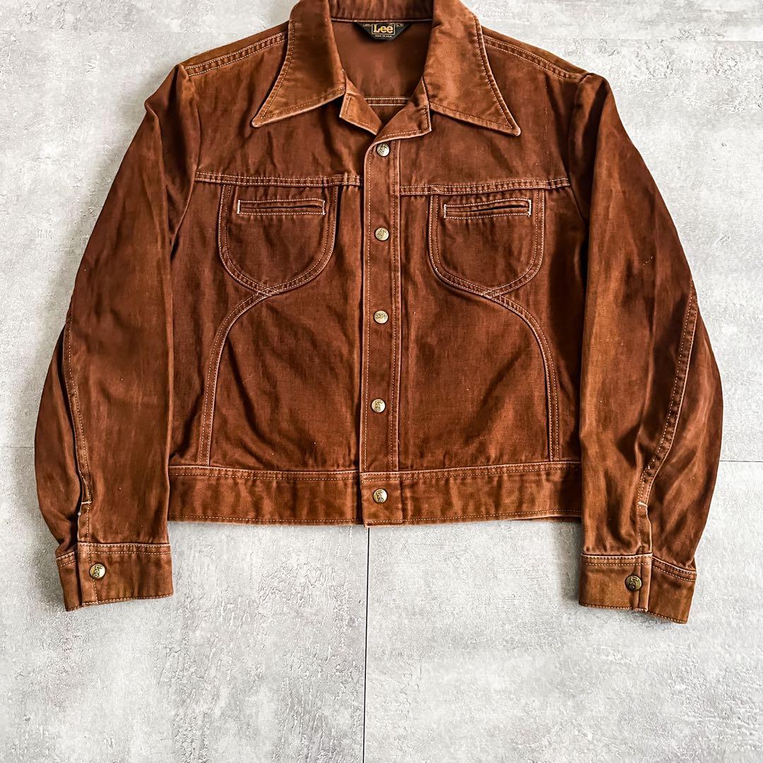70s Lee リー USA製 ブラウン モールスキン トラッカー ジャケット