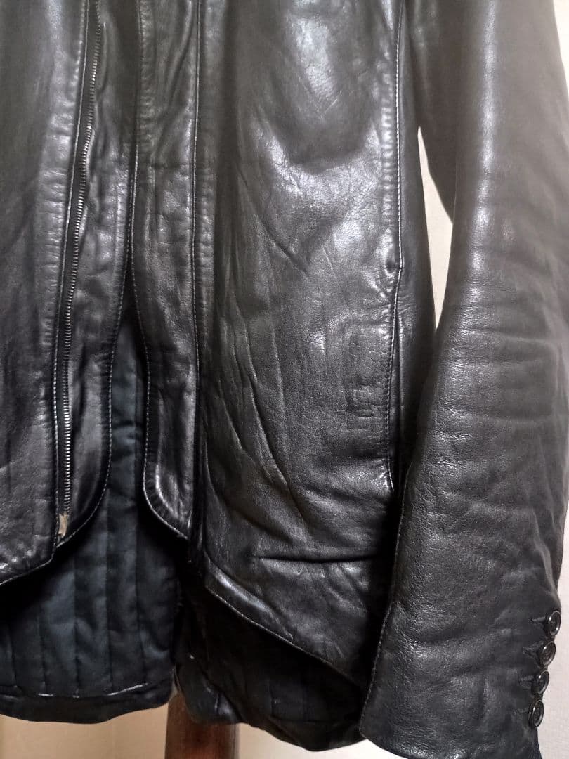 44 SHELLAC レザー　ジャケット　ライダース　 シェラック　5351