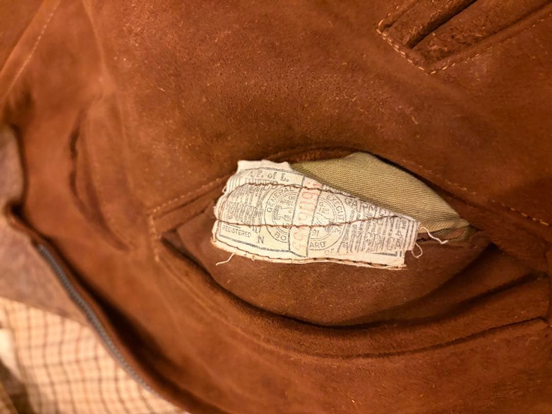 【希少】40s Shanhouse スウェードスポーツジャケット