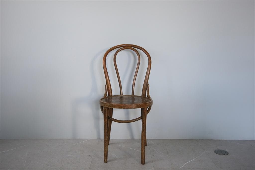 フランスアンティーク木製ベントウッドチェア/ダイニングイス/椅子(92-64)