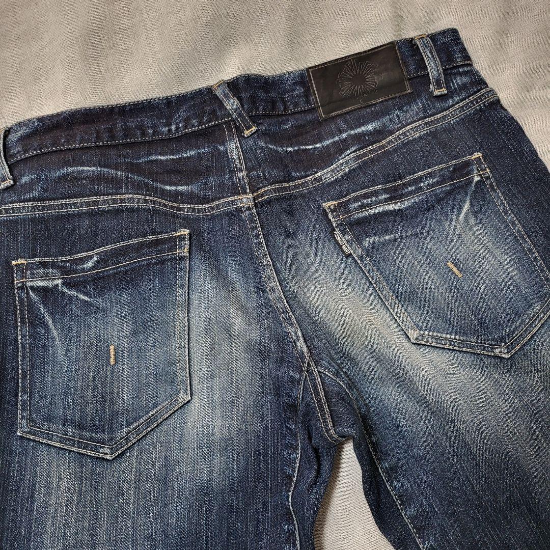 超美品☆TORNADO MARTヒゲ スキニー ダークブルーお兄系Lサイズ