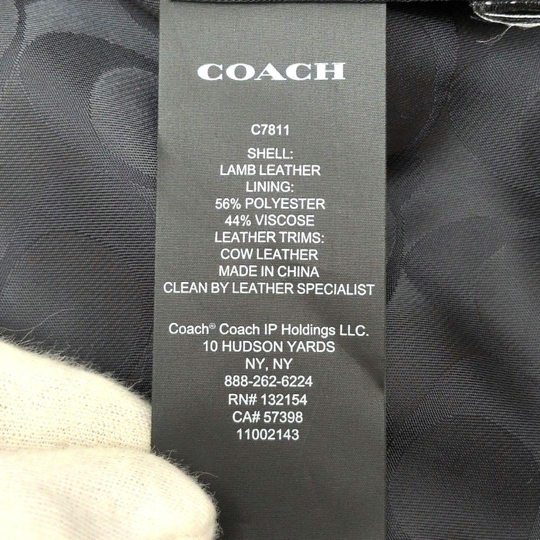 【M相当 極美品 近年モデル】コーチ　ラムレザー　ライダースジャケット　シングル