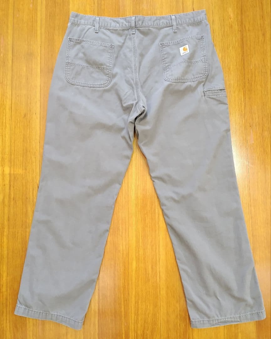 【美品】Carhartt シングルニー ワークパンツ グレー CHR