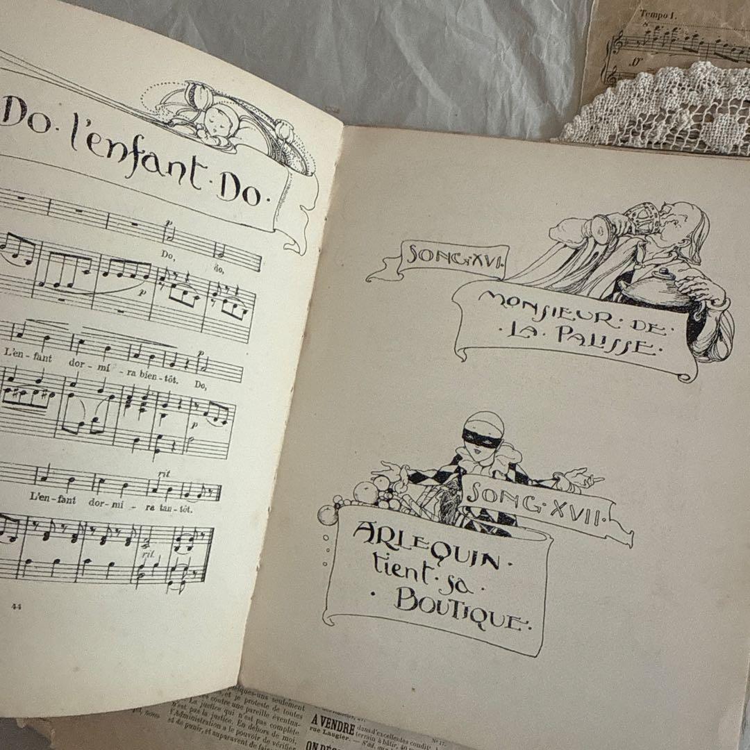 稀少フランス楽譜絵本アンティーク洋書イギリス古書ジャンクジャーナル児童書