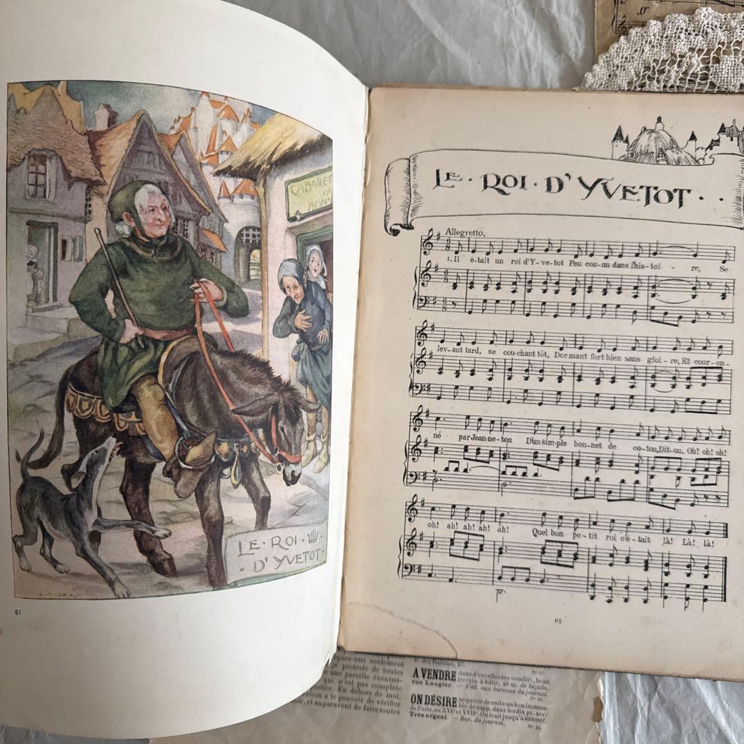 稀少フランス楽譜絵本アンティーク洋書イギリス古書ジャンクジャーナル児童書