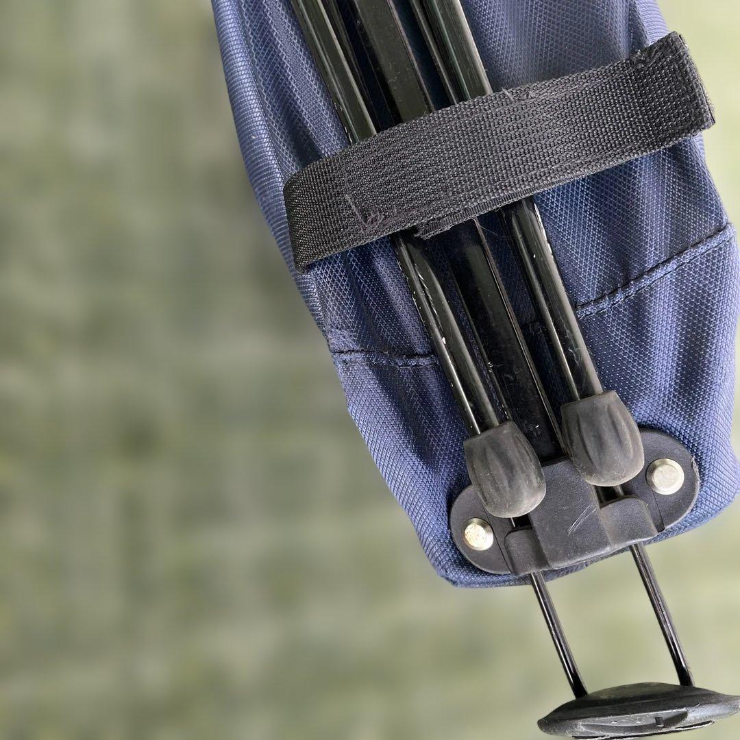 PEARLY GATES 軽量 セルフスタンドバッグ ネイビー フードカバー付