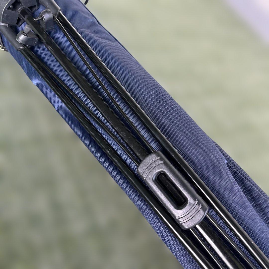 PEARLY GATES 軽量 セルフスタンドバッグ ネイビー フードカバー付